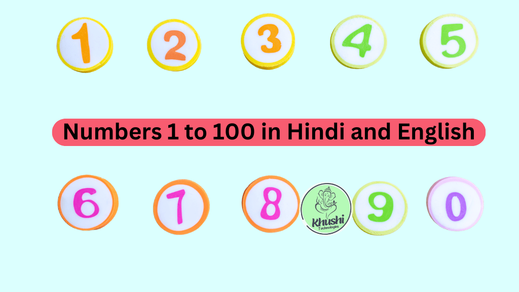 Numbers 1 to 100 in Hindi
